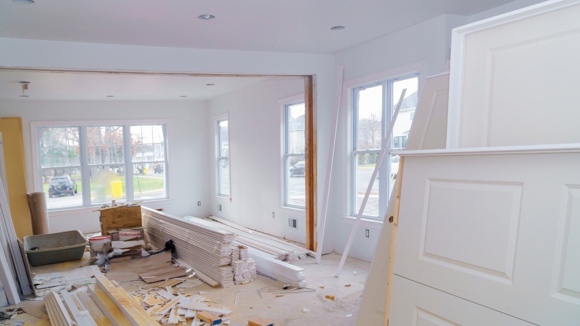 house interior under construction