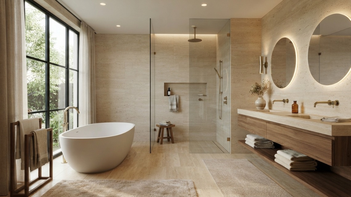 high-end luxury bathroom interior