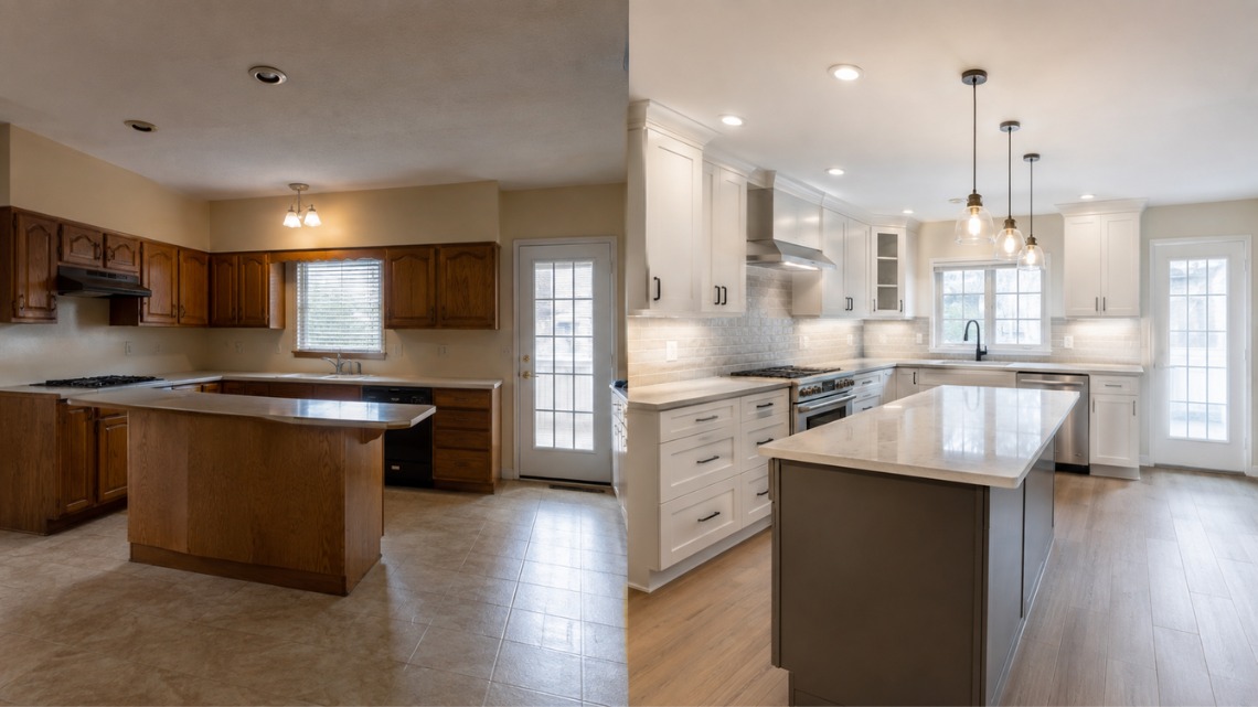 kitchen remodel before-and-after transformation