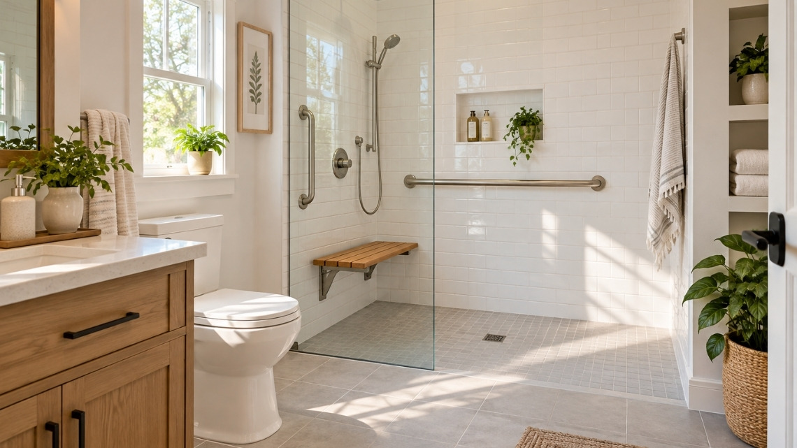 Modern accessible bathroom