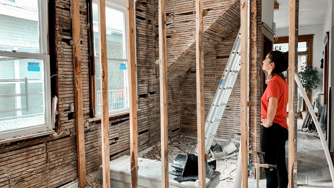 home under renovation
