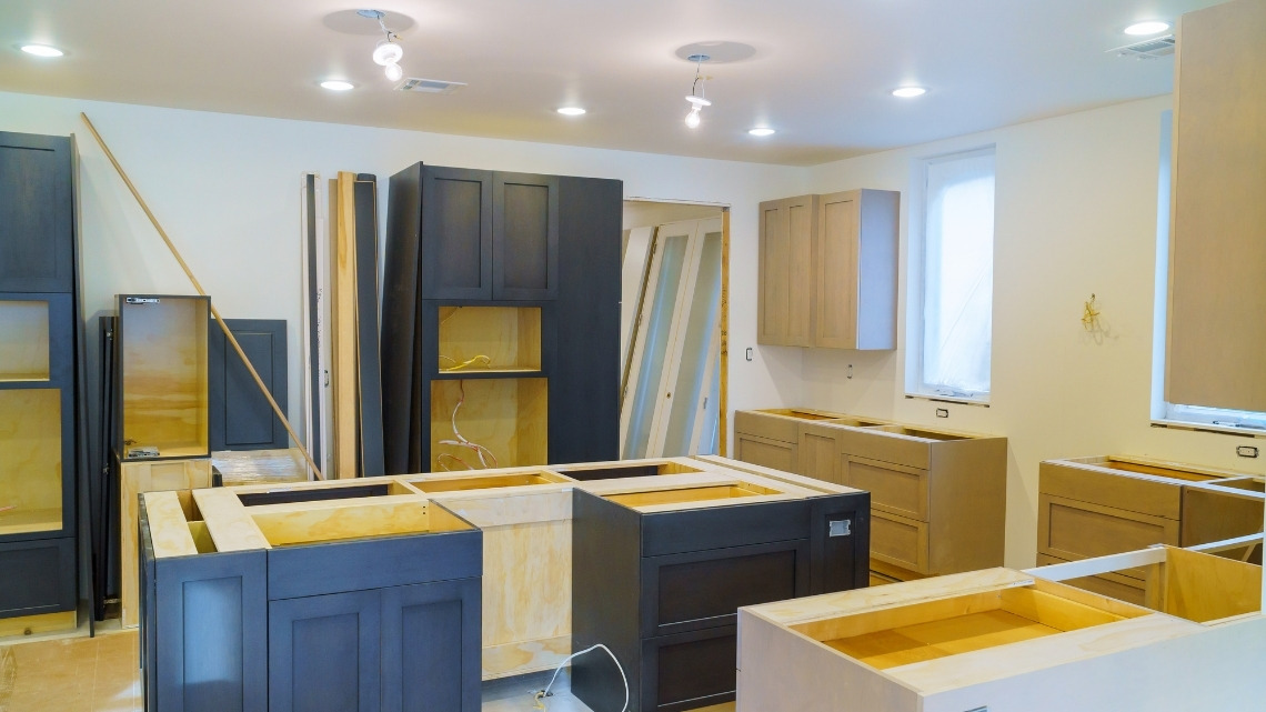 kitchen undergoing a remodel