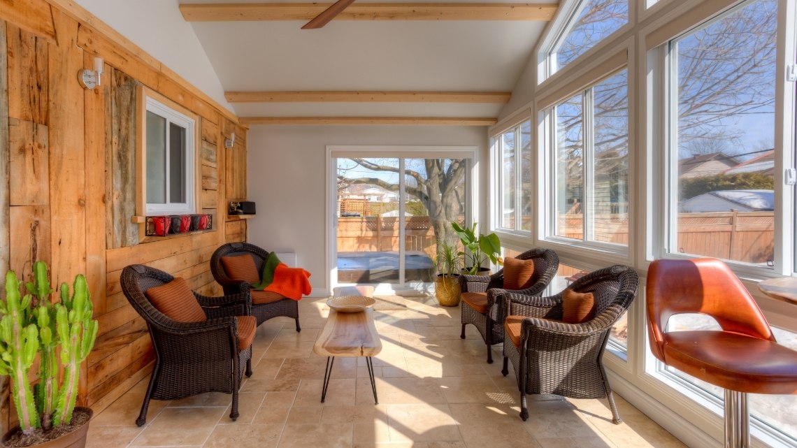 bright, modern sunroom